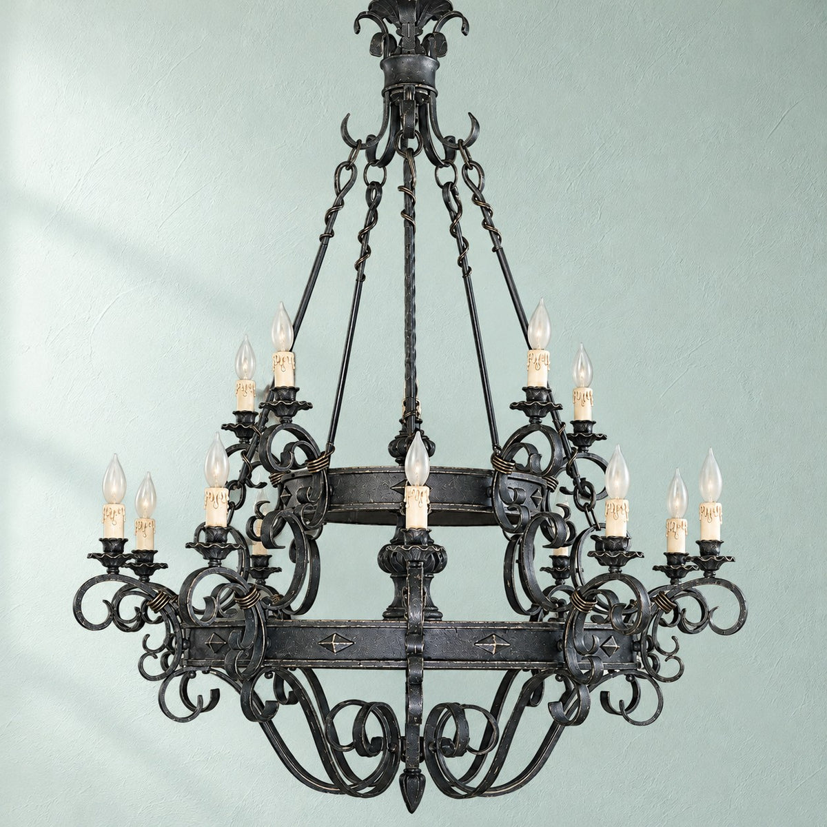 Torvenne Vintage Candle Style Iron Chandelier