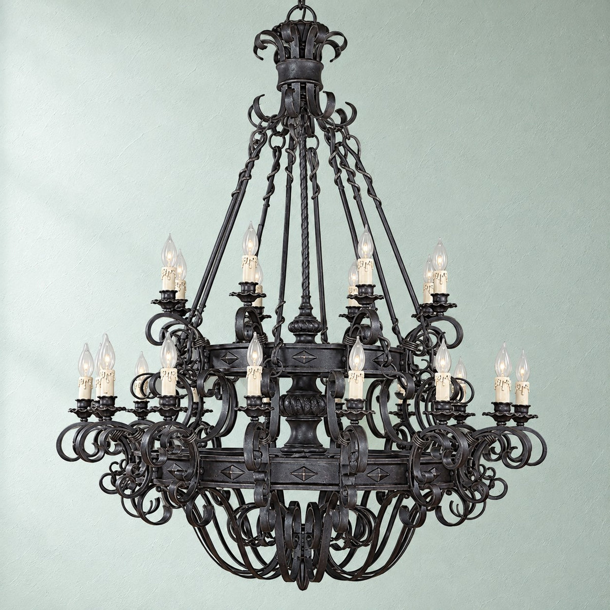 Torvenne Vintage Candle Style Iron Chandelier